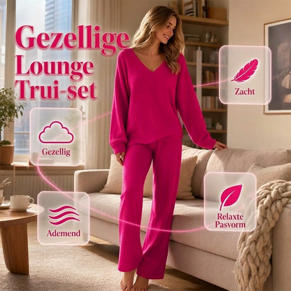 Zachte Lounge Set met V-Hals