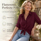 Stijlvolle casual damesblouse met lange mouwen en knoopsluiting