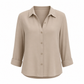 Stijlvolle casual damesblouse met lange mouwen en knoopsluiting