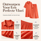Dames Gestreept Lang Shirt & Wijde Broek Set