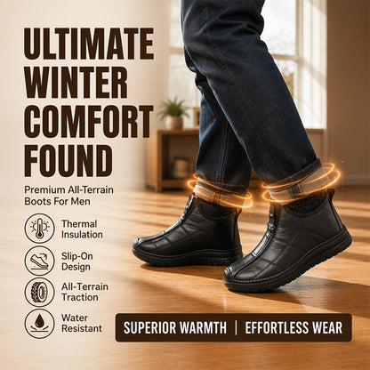 Antislip wandelschoenen voor heren met pluche voering