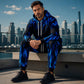 Bedrukte hoodie en joggingbroek set voor heren