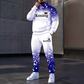 Bedrukte hoodie en joggingbroek set voor heren