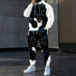 Bedrukte hoodie en joggingbroek set voor heren