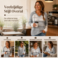 Opengebreide V-Hals Trui met Capuchon en Strependesign