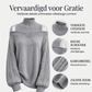 Dames geborduurde mock neck trui