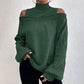 Dames geborduurde mock neck trui