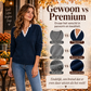 🔥Populair product ！✨Elegante Gebreide Trui met V-Hals en Kanten Detail