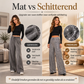 Breed uitlopende glanzende glitterbroek voor dames