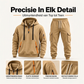 Set bestaande uit een warme herenhoodie met halve rits en een cargobroek
