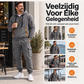 Set bestaande uit een warme herenhoodie met halve rits en een cargobroek