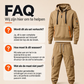 Set bestaande uit een warme herenhoodie met halve rits en een cargobroek