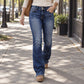 🔥Populair product! ✨Bootcut-jeans voor dames met dubbele knopen en een hoge taille