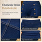 ✨ Denim Must-Have 👖 Damesjeans met Hoge Taille, Wijde Pijpen & Decoratieve Knopen – Stretchcomfort en een Flatterende Look 🤎