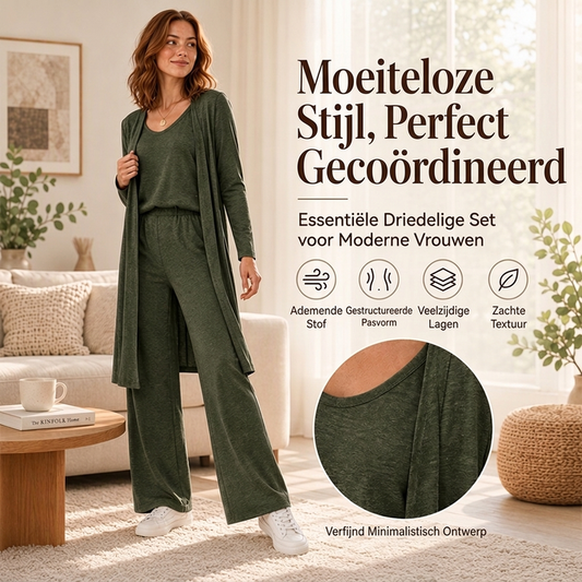 Elegante 3-delige set voor dames met lange mouwen