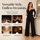 Chique jumpsuit met pailletten en blote schouders voor dames