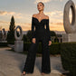 Chique jumpsuit met pailletten en blote schouders voor dames