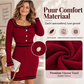 😍Elegante dames bodycon-jurk van tricot met vierkante hals