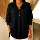 Dames Wafelgebreid Lange Mouwen Top