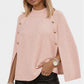 🔥Gratis verzending✈️Dames Gebreide Cape Poncho Trui met Knopen – Elegante Laagjeslook, Zacht Comfort & Tijdloze Stijl