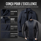 Manteau tranchant mi-long pour homme avec doublure amovible