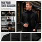 Manteau tranchant mi-long pour homme avec doublure amovible