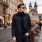 Manteau tranchant mi-long pour homme avec doublure amovible