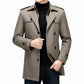 Manteau tranchant mi-long pour homme avec doublure amovible