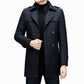 Manteau tranchant mi-long pour homme avec doublure amovible