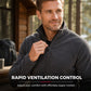 Warm herensweatshirt van polar fleece met opstaande kraag