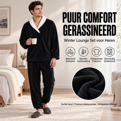 Knus Thermisch Pluizig Pyjamaset voor Heren