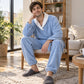 Knus Thermisch Pluizig Pyjamaset voor Heren