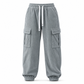 Corduroy cargo jogger met elastische taille