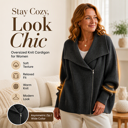 Chique asymmetrisch vest met ritssluiting voor dames