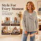 Chique asymmetrisch vest met ritssluiting voor dames