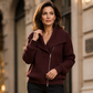 Chique asymmetrisch vest met ritssluiting voor dames
