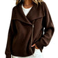 Chique asymmetrisch vest met ritssluiting voor dames