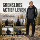 Windduit jas voor heren met kleurblokdesign