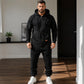 Casual gezellige thermische jumpsuit met capuchon voor heren