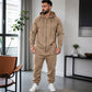 Casual gezellige thermische jumpsuit met capuchon voor heren