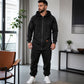Casual gezellige thermische jumpsuit met capuchon voor heren