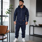 Casual gezellige thermische jumpsuit met capuchon voor heren
