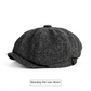Vintage Britse stijl Newsboy-cap voor heren en dames Klassieke casual platte cap Octagonaal beret-hoed