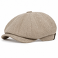 Vintage Britse stijl Newsboy-cap voor heren en dames Klassieke casual platte cap Octagonaal beret-hoed