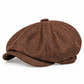 Vintage Britse stijl Newsboy-cap voor heren en dames Klassieke casual platte cap Octagonaal beret-hoed