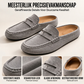 Heren half slippers van imitatiesuède met plateauzool en instapsluiting