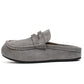 Heren half slippers van imitatiesuède met plateauzool en instapsluiting