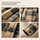Women's Plaid Long Sleeve Button-Down Casual Shirt with Chest Pocket