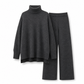 🔥Heiß begehrt: 50% Rabatt + Gratis Versand!🔥 Zweiteiliges Damen-Set aus lockerer Rollkragenpullover und Strickhose - Locker, dick, warm für Herbst und Winter