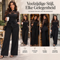 Elegante jumpsuit voor dames met kantmozaïek en riem